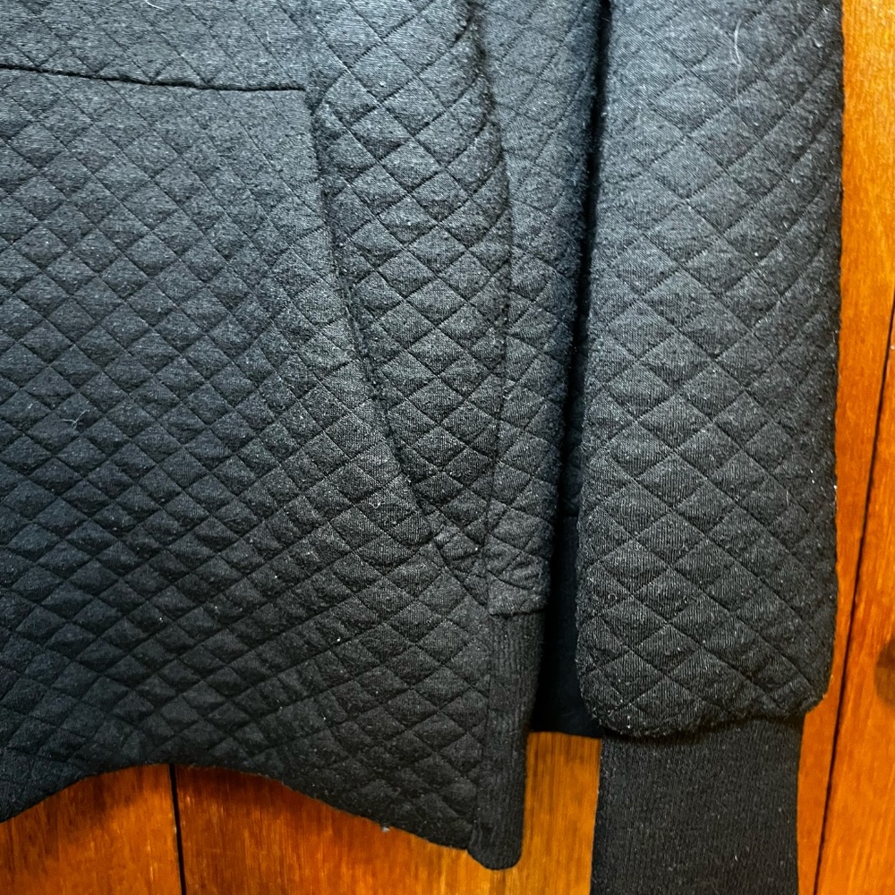 Black Knit Sweater from Costco – Textured Ribbed Diamond Pattern - Picture 3 of 5